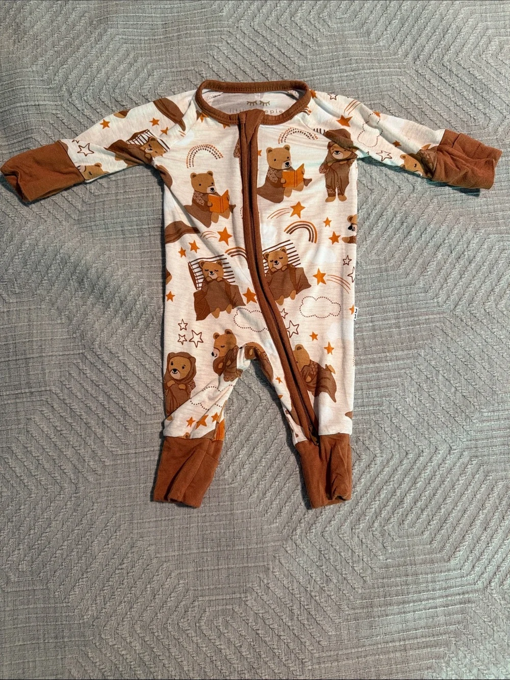 Little Sleepies Brown Bear Print Footed One-Piece